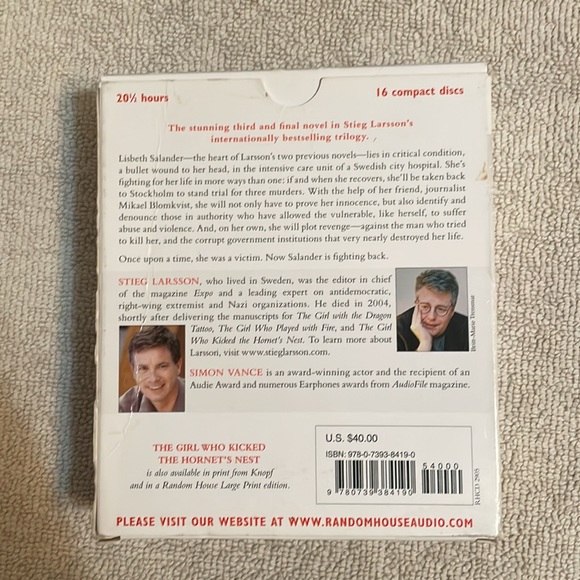 🦋2/$10 The Girl Who Kicked The Hornet’s Nest #3 in the Millennium Series - Picture 2 of 4